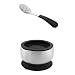 Avanchy Stainless Steel Baby Bowl with Spoon + Air Tight Lid Combo, Toddler, Kid, Child Suction Bowl + Spoon. 18/8, BPA Free, BPS Free, Lead Free and Phthalate Free. (Baby, Black)