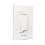 Koogeek Smart WiFi Light Switch for Apple HomeKit with Siri Remote on 2.4Ghz Network, No Hub Required, Single Pole (Require Neutral Wire)