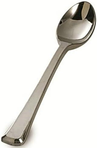 Silver Plastic 4" Mini Tasting Spoons - 400 Spoons