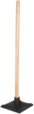 Ludell 50050 Malleable Steel Wood Handle Tampers Grooved Ribs Enamel Finish, 10" L x 10" W