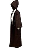 Amayar TUNIC Hooded Robe Cloak Knight Fancy Cool Cosplay Costume Brown Kids L