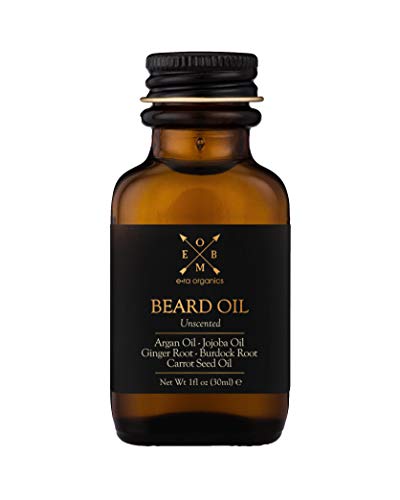 Organic Beard Oil & Conditioner For Men - Extra Hydrating & Nourishing Unscented Beard Oil for Beard Growth, Healthier Beard Hair & Softer Skin - Prevent Dandruff, Soothes Irritated Skin, 100% Natural