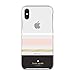 Kate Spade New York New York Charlotte Stripe Case for iPhone Xs Max - Black/Cream/Blush/Gold Protective Hardshell, Charlotte Stripe Black/Cream/Blush/Gold Foil (KSIPH-109-CSBC)