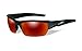 Wiley X WX Valor Glasses Polarized Crimson Mirror Smoke Gray Lens Black 2 Tone Frame