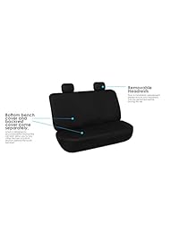 Fundas para asiento de coches FH Group FB102GRAY114, color gris, de malla de aire 3D (juego completo), Juego completo, Negro