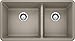 BLANCO 441296 Precis Silgranit 60/40 Double Bowl Undermount Kitchen Sink, 33