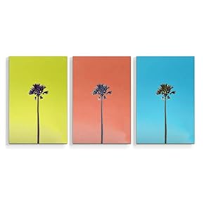3 Piece Canvas Wall Art Beach Palm Trees Paradise Painting Artwork for Home Prints Framed - 16"x24" x 3 Panels