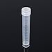 10pcs 10ml Clear Plastic Sample Test Tubes with Screw Caps Calibration for Scientific Experiment
