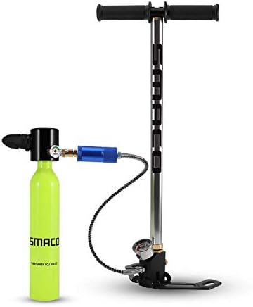 DY19BRIGHT Mini Scuba Cylinder Breath Air Spare Equipment Oxygen Diving Tank Pump Full Set Submersible System Diving Equipment Oxygen Cylinder+Pump+ Glasses+Transfer