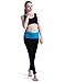 HDE Women's Maternity Yoga Pants Pregnancy Stretch Fold Over Lounge Leggings (Black with Blue, Medium)