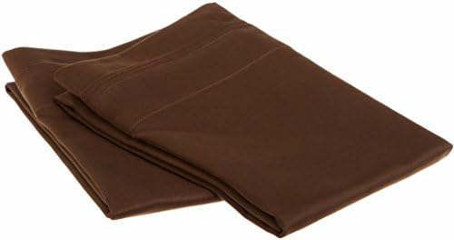 Ethereal Bedding 400 Thread Count 2 PCs Pillow Cases Euro Size (65 cm x 65 cm)/(26"x26" inches) CHOCOLATE Solid 100% Cotton