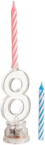 Party Numbers Light-Up Candle Holder,# 8
