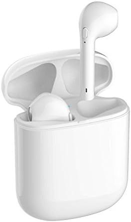 Bluetooth Headphones, Wireless Earbuds Stereo Eardphones Cordless Headsets Compatible with Apple AirPods Iphone 8, 8 plus, X, 7, 7 plus, 6s, 6S plus with Charging Case –White