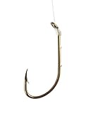 Eagle Claw Bronze Baitholder Snelled Hook. Pack of 6