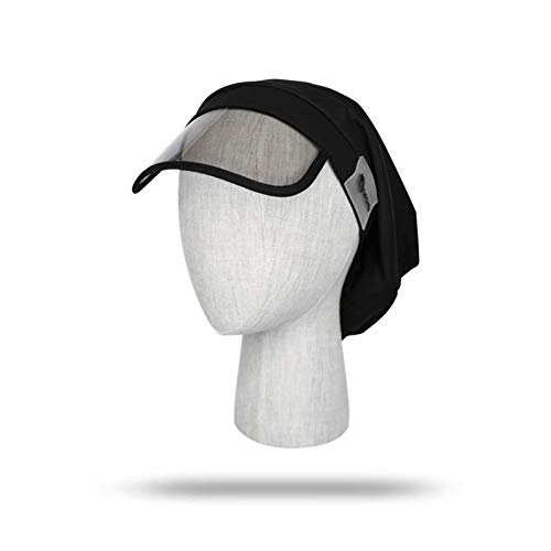 Hairbrella Women's Rain Hat, Waterproof, Sun Protection, Satin-Lined, Packable (Black - Pack of 3)