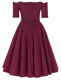 Paul Jones Belle Poque vestido para mujer con hombros descubiertos, holgado, para picnic