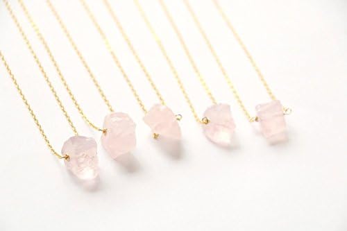 Rose Quartz Necklace Raw crystal necklace natural crystal necklace gemstone necklace raw quartz necklace natural stone necklace pendant healing crystal necklace