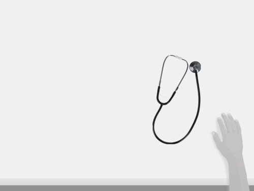 Veridian 05-12301 Prism Series Aluminum Single Head Nurse Stethoscope, Black