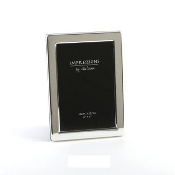 Silver Plated Flat Edge Picture Photo Frame - 4" x 6"