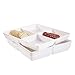 Avant 4-Compartment Plastic Appetizer Serving Tray | set of 4 White