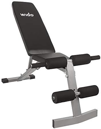 Wido Adjustable Home Gym Bench Weight Training Lifting Sit Up Ab Flat Incline Decline Multi Use Exercise Workout