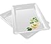 White Plastic Serving Tray, Rectangular 18