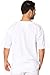 Cotton Natural Mens Short Sleeve V-neck Shirt with Drawstring (XXLarge, White)