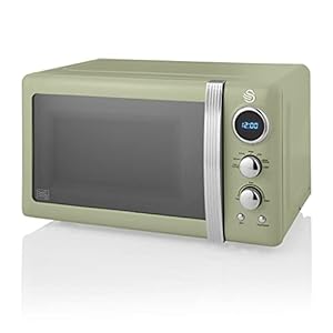 Swan-Retro-Digital-Microwave-Green-20-L-800-W-6-Power-Levels-Including-Defrost-Setting-SM22030GN Swan Retro Digital Microwave Green, 20 L, 800 W, 3 Power Levels Including Defrost Setting, SM22030GN