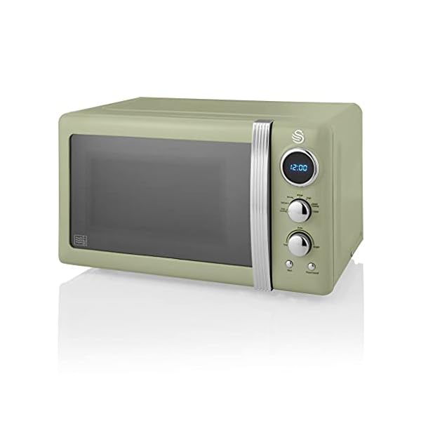 Swan-Retro-Digital-Microwave-Green-20-L-800-W-6-Power-Levels-Including-Defrost-Setting-SM22030GN Swan Retro Digital Microwave Green, 20 L, 800 W, 3 Power Levels Including Defrost Setting, SM22030GN