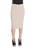 Esteez Women's Knee Length Modest Lightweight Stretchy Cotton Pencil Skirt