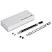 Vivefox 2 in 1 Capacitive Stylus Pen, Disc Stylus (Disc & Fiber Tip) Touch Screen Pen for Tablet/iPad Mini/Smartphones All Touch Screen Devices with 4 Replacement Tips (Black/Silver,2 Pcs)