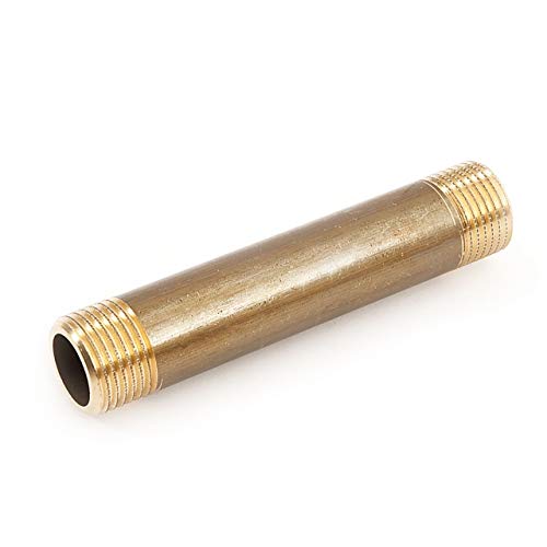 qpool24- Messing Langnippel 1/2"AG x 1/2" AG x 80 mm Gesamtlänge inkl. Gewinde Messingrohr Rohrnippel Rohrdoppelnippel Gewindenippel Anschlussstück für flachdichtende Verschraubungen geeignet – Bild 3