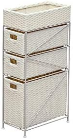 サカベ ラタン調 すき間 収納ラック キッチン ランドリー収納 15 幅 アイボリー Tme 06iv