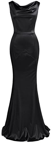JUESE Women's Floor Length Sleeveless Evening Party (XXL, Black)