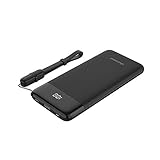 USB C Power Bank PD 10400mAh Portable Charger, Slim 10000 Phone Charger Power Delivery & Quick Charge 3.0 Battery Pack Compatible with Google Pixel 2, iPhone, S8 (Standard)