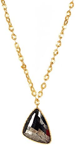Pyrite Long Drop Necklace