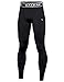 Baleaf Youth Boys' Compression Thermal Baselayer Sport Basketball Tights Fleece Lined Leggings Black Size M
