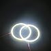 Everbright 2-Pack【 90MM 3.54″,12V White Car Angel Eye 】 COB Light Halo Circle Ring Head Light Lamp for BMW Benz Headlight