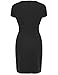 ACEVOG Women's Work Dress Official Wear to Work Retro Business Bodycon Pencil Dress Black