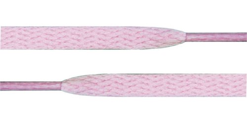 Flat Shoelaces 5/16" Wide Solid Colors Several Lengths For Sneakers and Shoes (Light Pink-54)