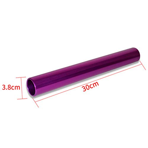 Pena 3Pcs Relay Baton Track Baton Aluminum Field Race Batons Running Baton for Outdoor Field Race Tools(Pink) - Thumbnail 2