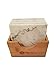 Marble Coaster Gift Set with Bamboo Holder, Set of 4 (White)