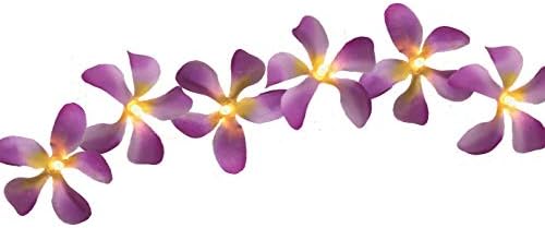 BLAZE ONยฎ Haute Couture Tropical Bloom Fairy Lights (Purple Tones) - 20 LED - Mains Powered Beautifully Coloured Exotic Flower Decorative Lights - UK Plug + 1 Year Guarantee