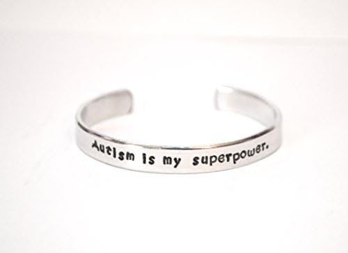 custom quote autism awareness aluminum cuff bracelet