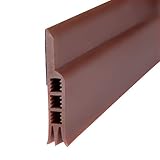 MAGZO Under Door Weather Seal, 2 Inch Width X 39 Inch Length Weather Stripping Under Door Draft Stopper Door Seal Insulation Door Sweeps for Both Interior and Exterior Doors Bottom(Brown)