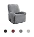 Perfect Fit Serta | Slip-Resistant Form Fitting Recliner Slipcover, Lightweight Ultra Durable Stretch Grid Fabric (Gray, 2-Piece)
