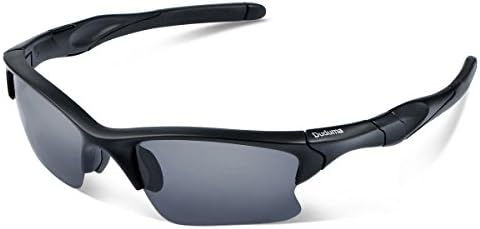 Duduma Polarized Sports Sunglasses for Men Women Baseball Fishing Golf Running Cycling Driving Softball Hiking Floating Unbreakable Shades Tr566(Black matte frame