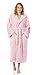 Arus Women's Hooded Fleece Bathrobe Turkish Soft Plush Robe