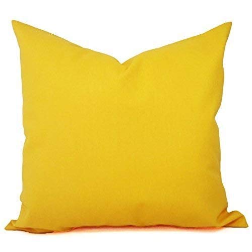 Custom Pillow Cover Solid Yellow Pillow Cover Custom Sizes Available Handmade
