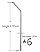 CJHFAMILY 6 Extra Long Stainless Steel Drinking Straws ( 9.75